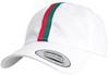 Flexfit FX6245DS Stripe Dad Hat - White/Fire Red/Green - One Size - thumbnail