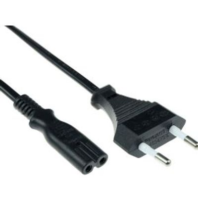 ACT Netsnoer Euro male - C7 female zwart 3 m