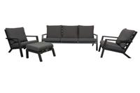 Qopps Atlanta loungeset 3zits 2 lougestoelen met voetenbank