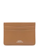 A.P.C. porte-cartes André en cuir - Marron - thumbnail