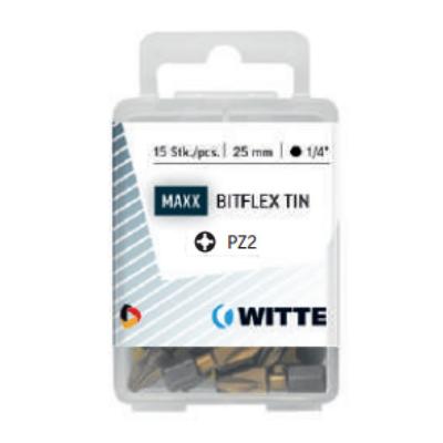 Witte pozidriv bits MAXX Bitflex tin [5x] - 1/4&apos;&apos; - PZ 1 - 25 mm