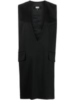 MM6 Maison Margiela V-neck sleeveless dress - Noir