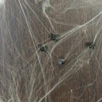 Decoratie spinnenweb zakjes - 5x zakjes - 20 gram - Halloween/Horror - feestartikelen/versieringen