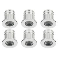 LED Veranda Spot Verlichting 6 Pack - Velvalux - 3W - Warm Wit 3000K - Inbouw - Dimbaar - Rond - Mat Zilver - Aluminium - Ø31mm