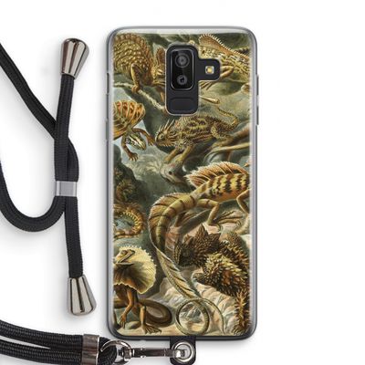 Haeckel Lacertilia: Samsung Galaxy J8 (2018) Transparant Hoesje met koord