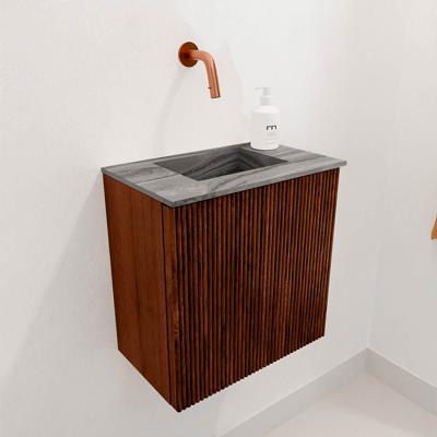 Toiletmeubel Mondiaz Joya Dlux | 40 cm | Meubelkleur Ruby | Faye wastafel Sombra Wasbak Midden | Zonder kraangat(en)