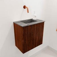 Toiletmeubel Mondiaz Joya Dlux | 40 cm | Meubelkleur Ruby | Faye wastafel Sombra Wasbak Midden | Zonder kraangat(en)