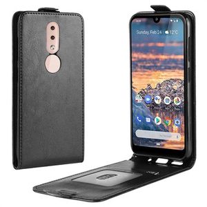 Nokia 4.2 Verticale Flip Case met Kaartsleuf - Zwart