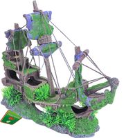 Boon Aquarium Ornament Gezonken Galjoen met Mos 30cm - Duurzaam & Visvriendelijk Decor
