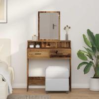 Kaptafel met lade Oud hout 79 x 41 x 140 cm Bewerkt hout
