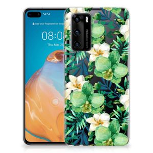 Huawei P40 TPU Case Orchidee Groen