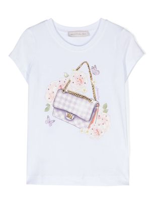 Monnalisa sweat à imprimé graphique - Blanc