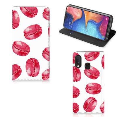 Samsung Galaxy A20e | Flip Style Cover | Pink Macarons