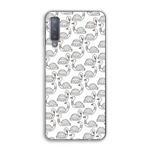 Zwanen: Samsung Galaxy A7 (2018) Transparant Hoesje