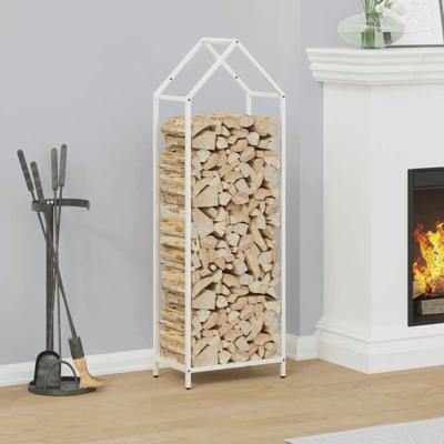 Brandhoutrek 40x25x120 cm koudgewalst staal wit