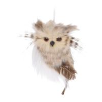 Uil hangdeco 9x10cm 3ass beige Nampook - Nampook