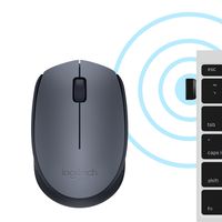 Logitech M170 Grey-K muis Kantoor Ambidextrous RF Draadloos Optisch 1000 DPI - thumbnail