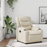 Fauteuil verstelbaar kunstleer crmekleurig