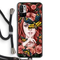Lady Moth: Xiaomi Redmi Note 10 5G Transparant Hoesje met koord
