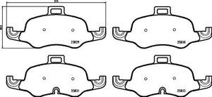 Remblokkenset, schijfrem BREMBO XTRA LINE P85160X