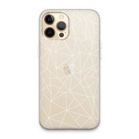 Geometrische lijnen wit: iPhone 13 Pro Max Transparant Hoesje