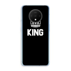 King zwart: OnePlus 7T Transparant Hoesje