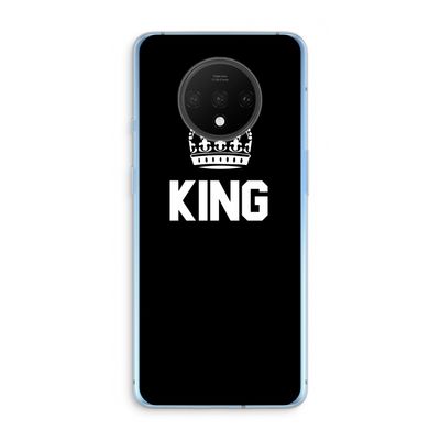 King zwart: OnePlus 7T Transparant Hoesje