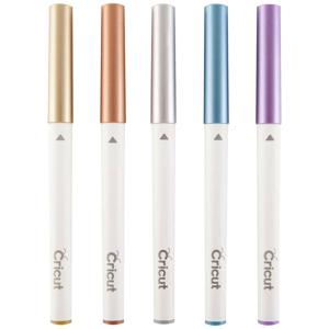 Cricut Explore/Maker Medium Point 5-Pack Stiftset Metallic, Goud, Koper, Zilver, Blauw, Lila