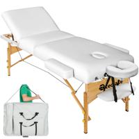 tectake® - Massagetafel portable/draagbaar - matras 7,5 cm - incl. draagtas, kleur wit - 404374