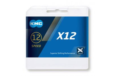 KMC x12 zilveren fietsketting 126 schakels