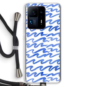 Blauwe golven: Xiaomi Mi Mix 4 Transparant Hoesje met koord