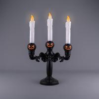 Skeletkandelaar met 3 led kaarsen