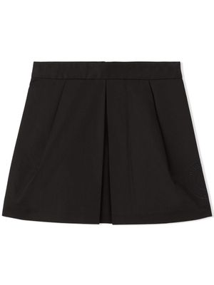 Burberry Kids jupe en serge à logo brodé - Noir