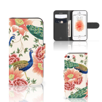 Telefoonhoesje met Pasjes voor Apple iPhone 5 | 5s | SE Pink Peacock