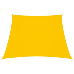 VidaXL Zonnezeil trapezium 2/4x3 m oxford stof geel