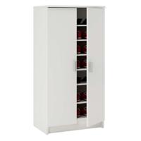 Leen Bakker - Schoenenkast Cabinet - 108,4x54,6x35,3 Cm - Hout - Wit - 54.6x108.4x35.3 Cm