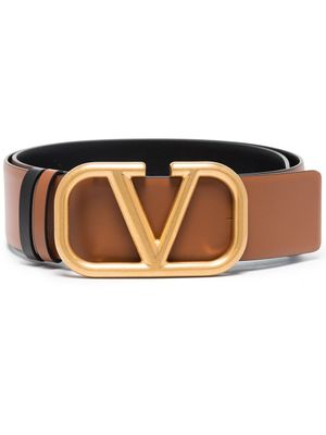 Valentino Garavani ceinture réversible VLogo Signature 20 mm - Marron