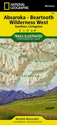 Wandelkaart 721 Topographic Map Guide Absaroka / Beartooth Wilderness West / Gardiner, Livingston /MT | National Geographic
