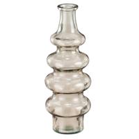 Bloemenvaas Sira - transparant glas - beige - D14,5 x H40 cm - vaas - sierlijk model