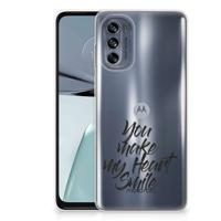 Motorola Moto G62 5G | Siliconen hoesje | met naam Heart Smile