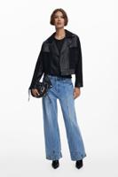 Gecombineerd jack met leerlook - BLACK - L