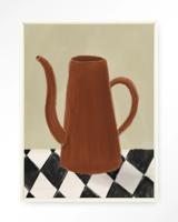 Urban Cotton Wandkleed 'Vivid Vase 02' 145 x 190cm in Floating Frame - off white