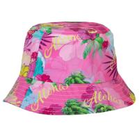 Vissershoedje / zonnehoedje Hawaii thema - voor volwassenen - roze - Tropisch