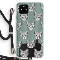 Kitten: Pixel 5a 5G Transparant Hoesje met koord
