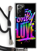 Only Love: Samsung Galaxy Note 20 Ultra / Note 20 Ultra 5G Transparant Hoesje met koord