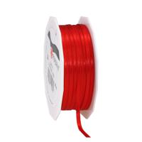 Cadeaulint/sierlint Satijn - 0.3 cm x 50 meter - Rood - cadeaus inpakken - decoratie