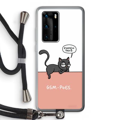 GSM poes: Huawei P40 Pro Transparant Hoesje met koord