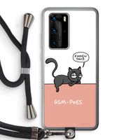 GSM poes: Huawei P40 Pro Transparant Hoesje met koord