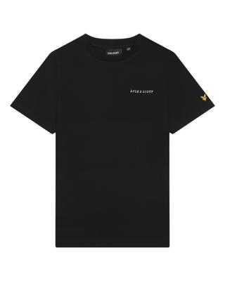 Script Embroidered T-shirt Jet Black