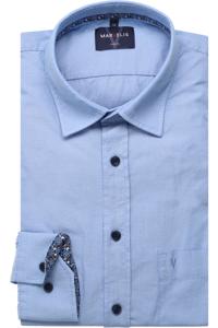 Marvelis Casual Modern Fit Overhemd blauw, Faux-uni
